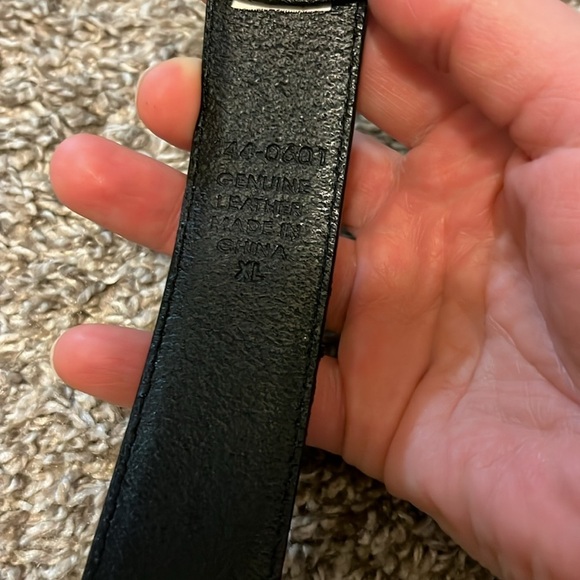Men's Black genuine Leather Belt size XL - Picture 2 of 6